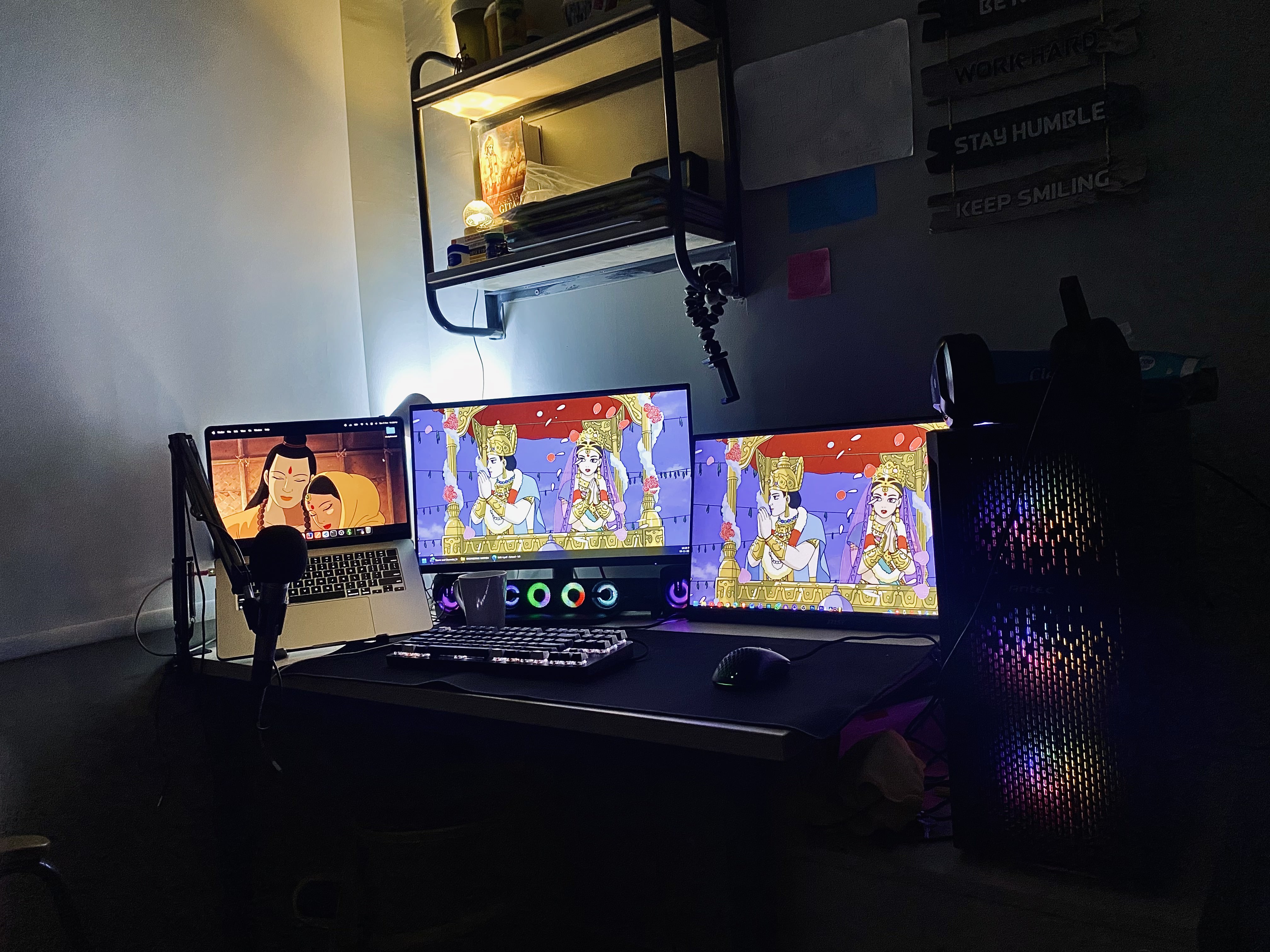 Jay D. Chothiyawala's current developer desk setup with monitors and workstation hardware